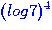 $(log7)^4$