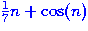 ${1\over7}n+\cos(n)$