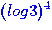 $(log3)^4$
